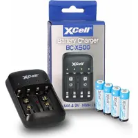 Xcell Ladegerät BC-X500 für NiMH Akkus + 4x AA (Mignon) 1,2V 2900mAh