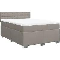 Syfax Boxspringbett mit Matratze Taupe 160x200 cm Stoff