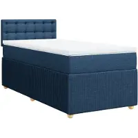 Syfax Boxspringbett mit Matratze Blau 90x190 cm Stoff