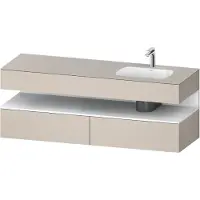 Duravit Einbauwaschtisch-Möbel-Set Qatego 160x50x60cm, Kon-WTU, B, B r, w m/tau ma