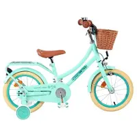 Volare Excellent Kinderfahrrad mit Korb 14 Zoll, Grün