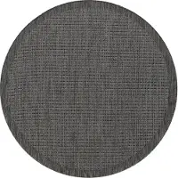 Teppium Carpetsale24 In & Outdoor Teppich Terrasse Balkon Küchenteppich Wetterfest Sisal Optik Flachgewebe Einfarbig mit Struktur, Grösse: 120 cm Rund