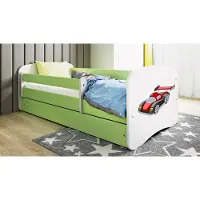 RAUMHIRSCH FURNITURE Kinderbett Jugendbett Rennwagen 70x140, 80x160, 80x180 cm - Komplettset mit Matratze, Schublade & Rausfallschutz