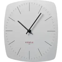 KIENZLE DCF Funkwanduhr Modern Rahmenlos - Automatische Zeiteinstellung, Geräuschloses Uhrwerk, Wanduhr für Wohnzimmer & Büro, Weiß, 246 x 246 mm