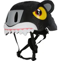 Crazy Safety Kinderhelm Panther schwarz 49-55cm Kopfumfang Led-Licht