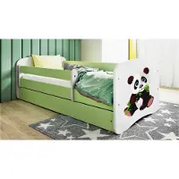 RAUMHIRSCH FURNITURE Kinderbett Jugendbett Panda 2 70x140, 80x160, 80x180 cm - Komplettset mit Matratze, Schublade & Rausfallschutz