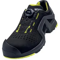 Uvex 1 x-tended support BOA Sicherheitsschuh S1P Halbschuh schwarz/gelb 41
