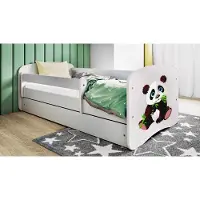 RAUMHIRSCH FURNITURE Kinderbett Jugendbett Panda 2 70x140, 80x160, 80x180 cm - Komplettset mit Matratze, Schublade & Rausfallschutz