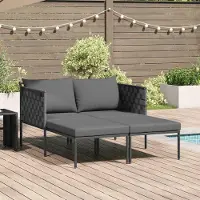 Prolenta Maison Exclusive - Sonnenliege Pulverbeschichteter Stahl Anthrazit