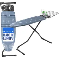 Kadax Bügeltisch mit ausziehbarer Ablage "Hem", Dampfbrett, 120 cm, Drachenmuster