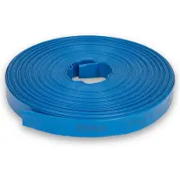 Eberth 1" Flachschlauch Gartenschlauch für Pumpen in 50m Länge, 1 Zoll, 25mm Durchmesser, flexibel, widerstandsfähiges PVC, Industrieschlauch