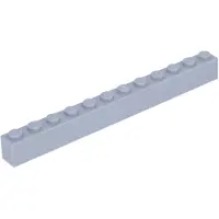 LEGO 100 Stück 6112 Stein Brick 1x12 Part Basic Steine 100 Helles Bläuliches Grau