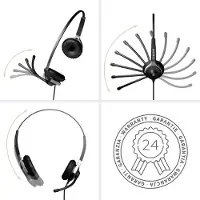 Gequdio WA9023, Kabelgebunden, Büro/Callcenter, 80 g, Kopfhörer, Schwarz