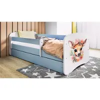 RAUMHIRSCH FURNITURE Kinderbett Jugendbett Bambi 70x140, 80x160, 80x180 cm - Komplettset mit Matratze, Schublade & Rausfallschutz