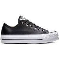 Converse CT AS Lift Ox Frauen Schnürschuhe aus Leder mit Plateau Schwarz Weiß – undefined / Schwarz Weiß