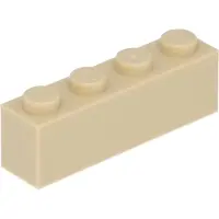 LEGO 100 Stück 3010 Stein Brick 1x4 Part Basic Steine 100 Beige