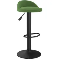 vidaXL "Winterschlussverkauf "Barhocker 2er Set - CLORIS - Barstuhl - Optimal Komfort, Dunkelgrün Samt - 36 x 38 x (72-94) cm - DEMöbel4621914