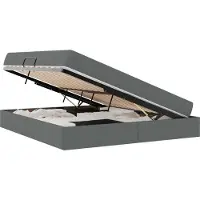 Syfax Aufbewahrungsbett mit Matratze Dunkelgrau 160 x 200 cm