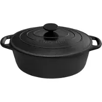 KINGHOFF Gusseisenbräter KH-1111 33cm 6,2L Schwarz