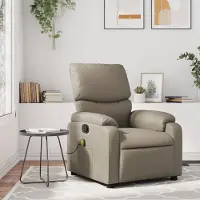 vidaXL Stabli Möbel Massagesessel Cappuccino-Braun Kunstleder - Fernseh- & Relaxsessel CC6675222 1parcel