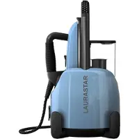 LauraStar Lift Plus Blue Sky, 3-in-1 Bügelstation, Entknittert, Bügelt & Reinigt, Hygienischer Dampf, Alu-3D Sohle, Vertikales Bügeln