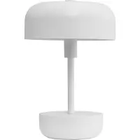 Dyberg Larsen Tischlampe, Kabellos Dimmbar Tischleuchte, Led Tischleuchte Metall, Leselampe, USB Wiederaufladbare, Haipot weiß