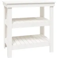 Syfax Werkbank Weiß 78,5x50x80 cm Massivholz Kiefer