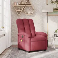 vidaXL Cloris Designermöbel Massagesessel Weinrot Stoff 2024 Neu