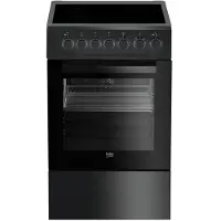 Beko FSS57100GAC, Freistehender Herd, Anthrazit, Drehregler, Anthrazit, Vorderseite, Boden