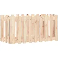 vidaXL Hochbeet Lattenzaun-Design 100x50x50 cm Massivholz Kiefer