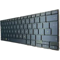 T-ProTek DEUTSCHE-Tastatur Blau ohne Rahmen mit Beleuchtung kompatibel für Asus ZenBook Flip S UX370UA-C4201T