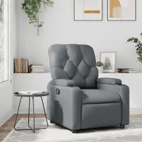 Prolenta Maison Exclusive - Relaxsessel Grau Kunstleder