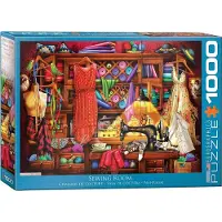 Empireposter 1000 Teile Puzzle - Puzzle - Das wunderbare Nähzimmer + Puzzle Alu Rahmen für 1000er