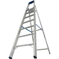 Krause Stehleiter einseitig STABILO silber 7 Stufen, H: 250,0 cm