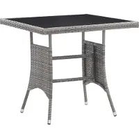 Prolenta Maison Exclusive - Gartentisch Grau 80x80x74 cm Poly Rattan