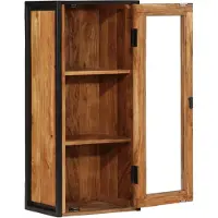 vidaXL Bad-Wandschrank 40x30x90 cm Massivholz Akazie und Eisen