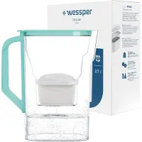Wessper D3 Slim Future Flow Wasserfilter 2,7 Liter mit AquaMax Filter in Mint