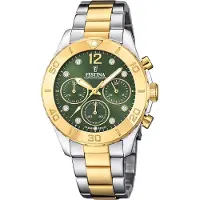 Festina Damen Uhr Casual Edelstahl Armbanduhr silber gold UF20604/2