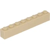 LEGO 250 Stück 3008 Stein Brick 1x8 Part Basic Steine 250 Beige