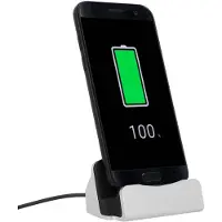 Avizar , Smartphone-Ladestation mit USB-C Anschluss, Silber