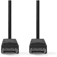 Nedis Displayport-Kabel - DisplayPort Stecker - DisplayPort Stecker - 4K@60Hz - Vergoldet - 3.00 m - Rund - PVC - Schwarz - Label