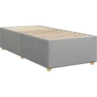 Syfax Bettgestell ohne Matratze Hellgrau 90x200 cm Stoff
