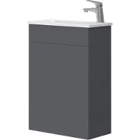 Vicco Waschbeckenunterschrank Amadeo Anthrazit 2 Teile, mit Waschbecken, Model 43361