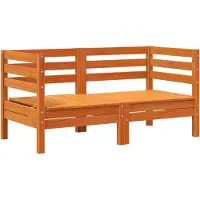vidaXL Garten-Ecksofas 2 Stk. Wachsbraun Massivholz Kiefer