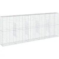 vidaXL Gabione mit Deckel 500x50x200 cm Verzinktes Eisen