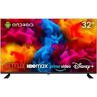 Kiano 32 Zoll Smart Fernseher HD-Ready LED Android 11 WiFi Miracast DVB-T2/S2 Dolby PVR USB Rahmenlos Elegance Direct LED TV