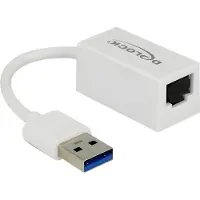 DeLOCK 65905, USB Typ-A, IEEE 802.1Q, IEEE 802.3az, IEEE 802.3x, Weiß, 1 Gbit/s, Aktivität, Leistung, 1 Stück(e)