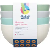Colourworks Melaminschalen Klassische Farben - Set 4tlg.