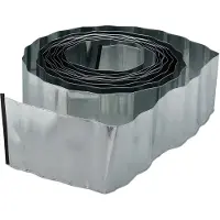 Relaxdays 4 x Rasenkante 10m, Beetbegrenzung aus Metall, verzinkt, flexibel, Umrandung f. Beet oder Rasen, 16cm hoch, silber