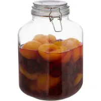 Relaxdays 8 x 3 Liter Einmachglas, zum Konservieren, Gastro, Bügelverschluss, Gummiring, luftdicht, XXL Einweckglas, klar